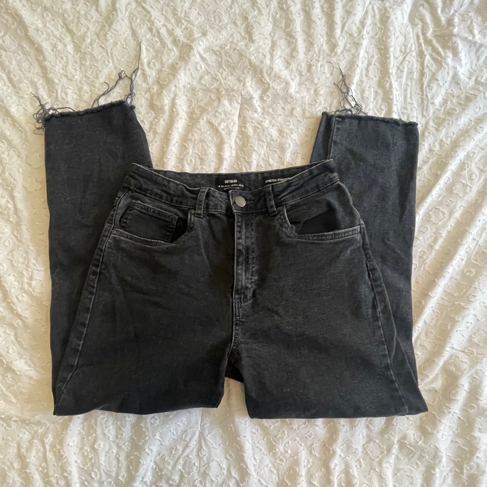 cottonon stretch straight leg jeans